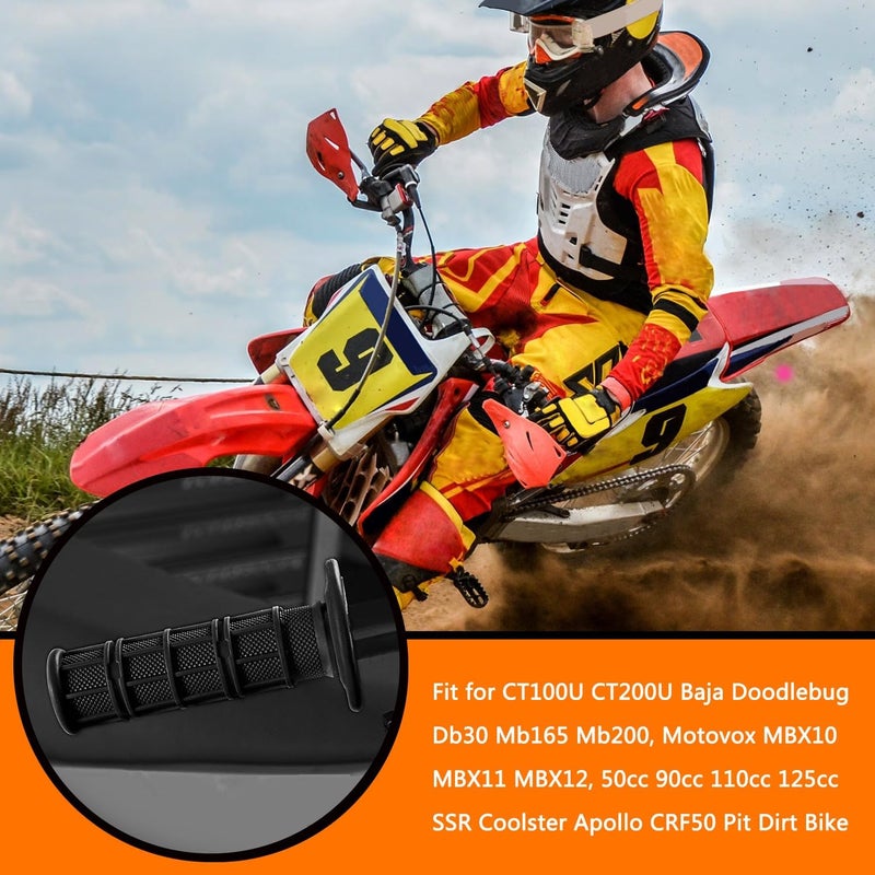 HOLATO 7/8" Handlebar Grips for 50cc-125cc CRF70 CRF80 TRX450 TTR90 TTR110 TTR125 PW80 RM80 DR650 KLX250 KLX300 KX65 SSR125 Pit Dirt Bike ATV Quad Motocross Motorcycles CT100U CT200U Mini Bike - Image 3